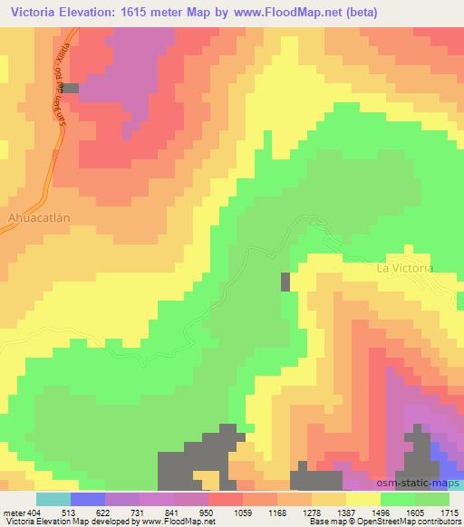 Victoria,Mexico Elevation Map