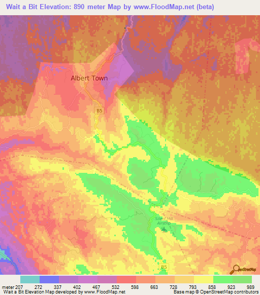 Wait a Bit,Jamaica Elevation Map