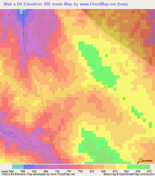 Wait a Bit,Jamaica Elevation Map