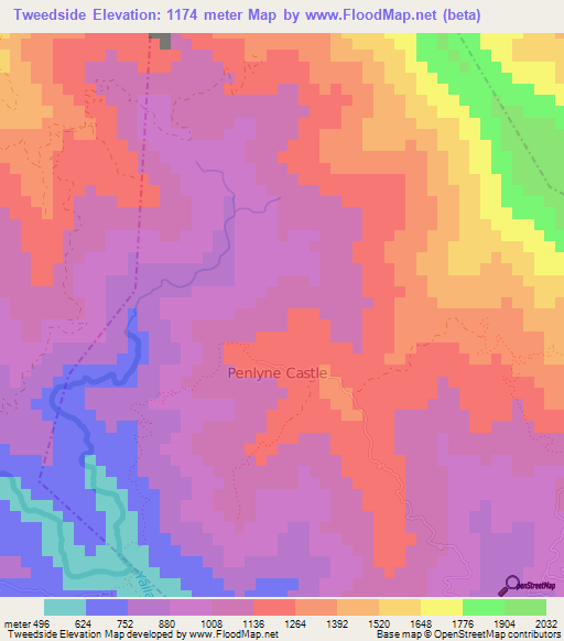 Tweedside,Jamaica Elevation Map