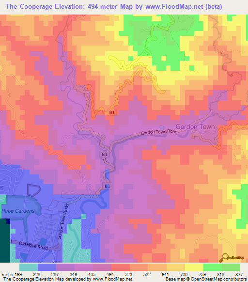 The Cooperage,Jamaica Elevation Map