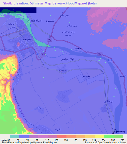 Shutb,Egypt Elevation Map