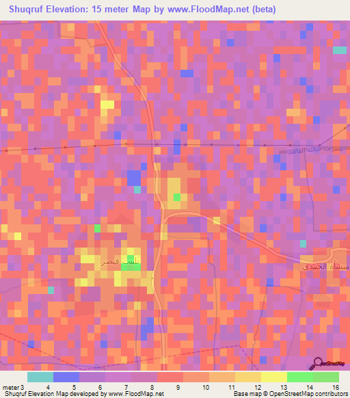 Shuqruf,Egypt Elevation Map