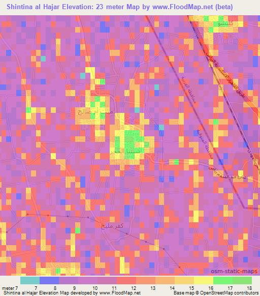 Shintina al Hajar,Egypt Elevation Map