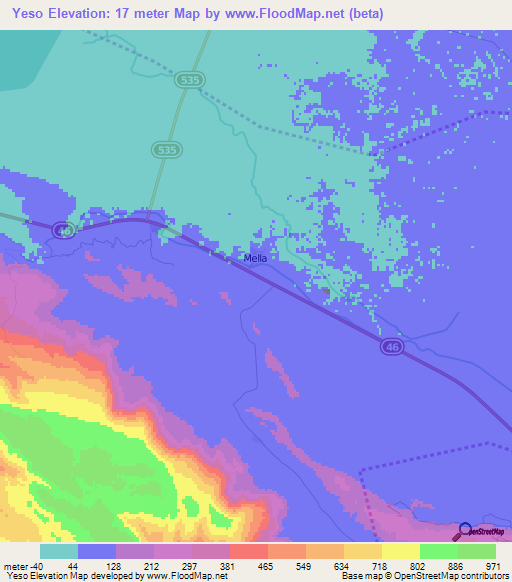 Yeso,Dominican Republic Elevation Map