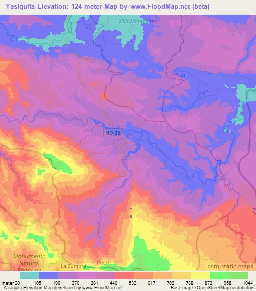 Yasiquita,Dominican Republic Elevation Map