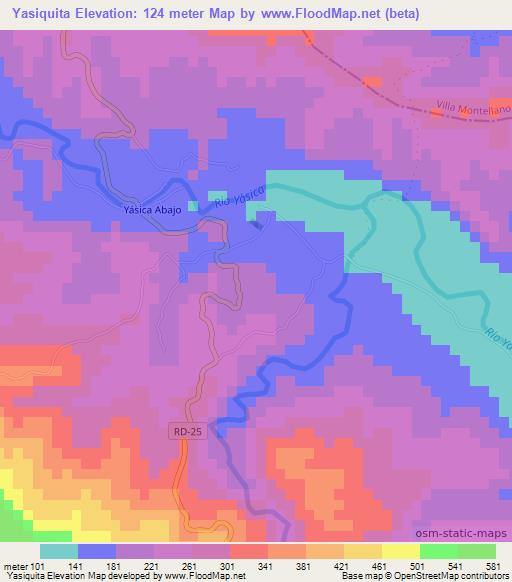 Yasiquita,Dominican Republic Elevation Map