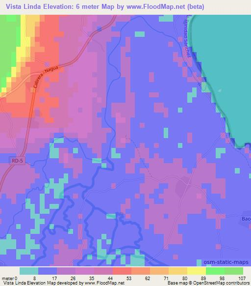 Vista Linda,Dominican Republic Elevation Map