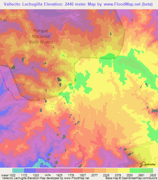 Vallecito Lechugilla,Dominican Republic Elevation Map