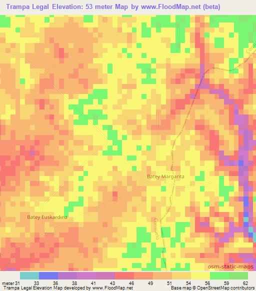 Trampa Legal,Dominican Republic Elevation Map