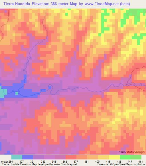 Tierra Hundida,Dominican Republic Elevation Map