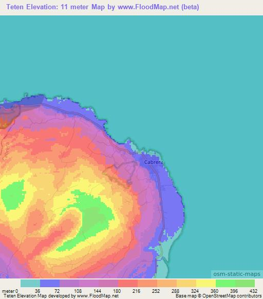 Teten,Dominican Republic Elevation Map