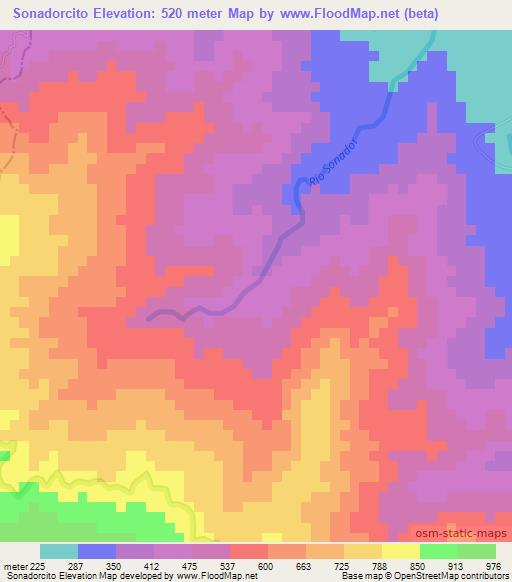 Sonadorcito,Dominican Republic Elevation Map