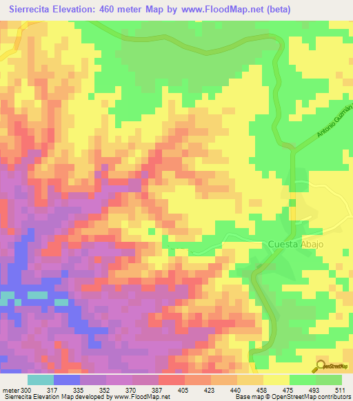 Sierrecita,Dominican Republic Elevation Map