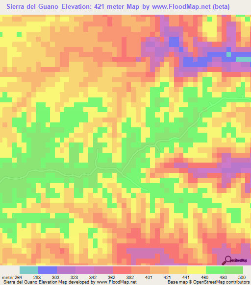 Sierra del Guano,Dominican Republic Elevation Map