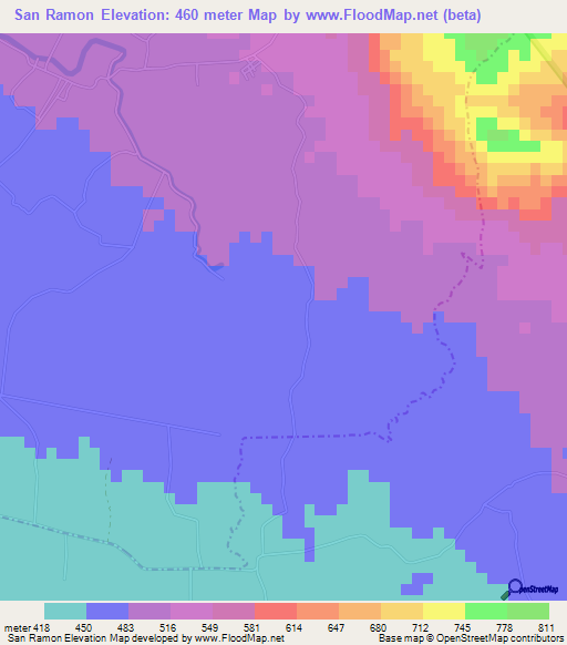 San Ramon,Dominican Republic Elevation Map