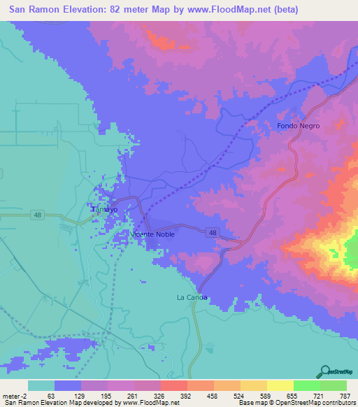 San Ramon,Dominican Republic Elevation Map