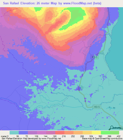 San Rafael,Dominican Republic Elevation Map