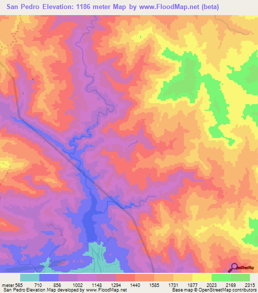 San Pedro,Dominican Republic Elevation Map