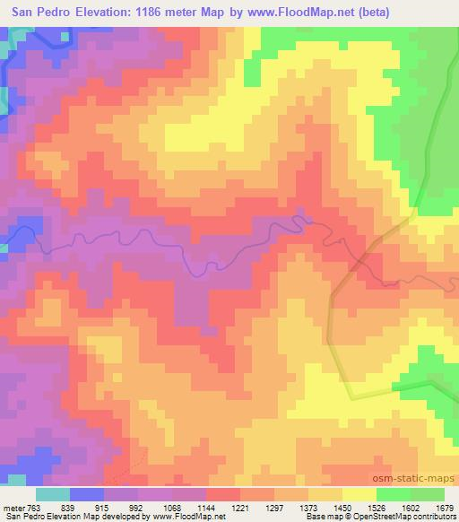 San Pedro,Dominican Republic Elevation Map