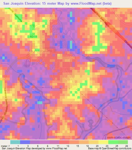 San Joaquin,Dominican Republic Elevation Map
