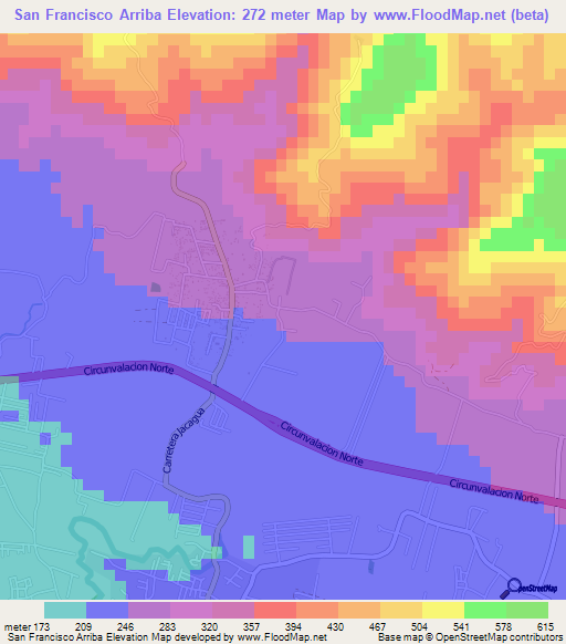 San Francisco Arriba,Dominican Republic Elevation Map