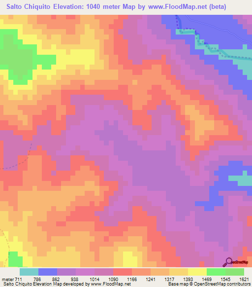 Salto Chiquito,Dominican Republic Elevation Map