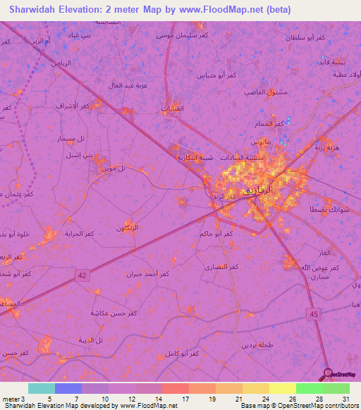 Sharwidah,Egypt Elevation Map