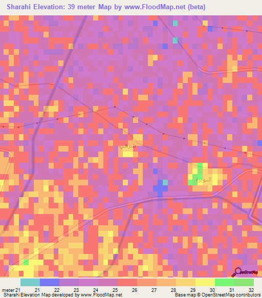 Sharahi,Egypt Elevation Map