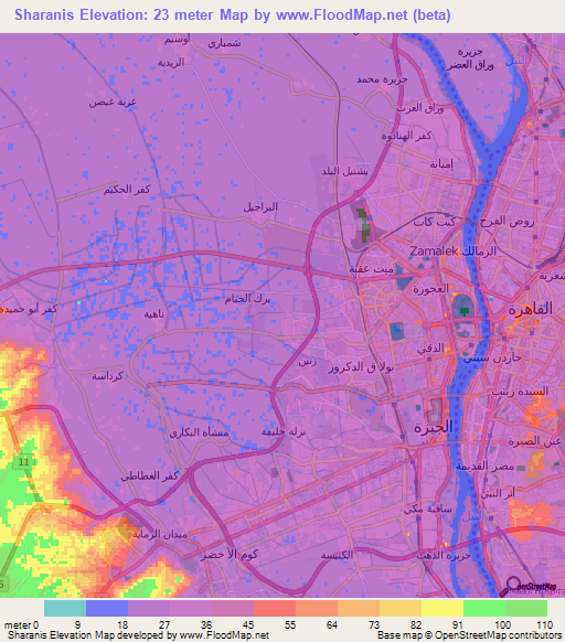 Sharanis,Egypt Elevation Map