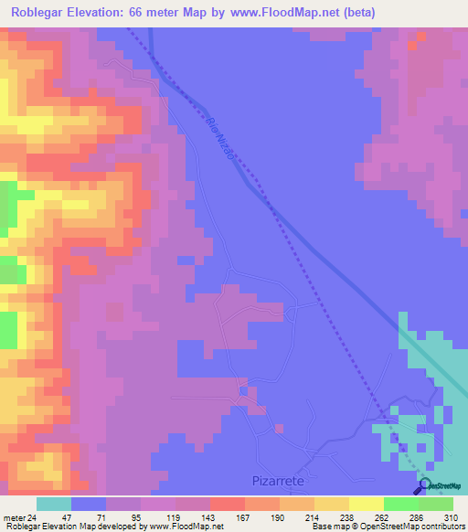 Roblegar,Dominican Republic Elevation Map