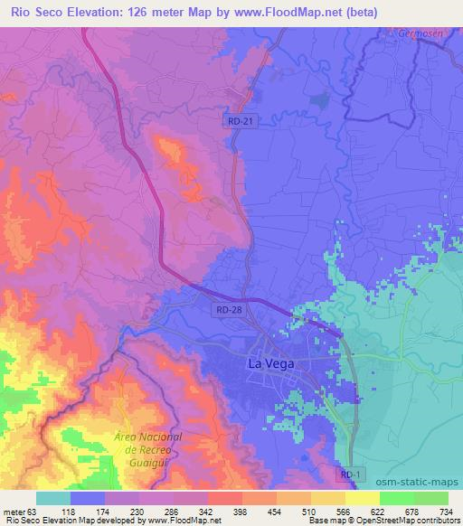 Rio Seco,Dominican Republic Elevation Map