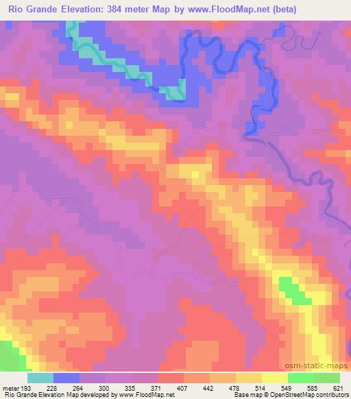 Rio Grande,Dominican Republic Elevation Map