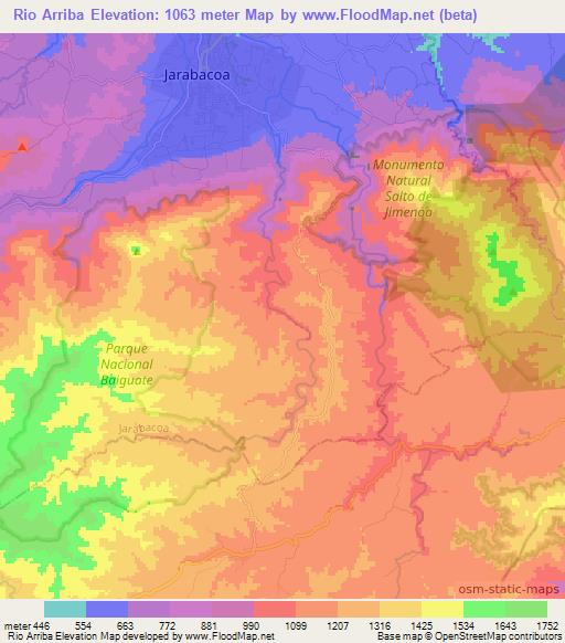 Rio Arriba,Dominican Republic Elevation Map