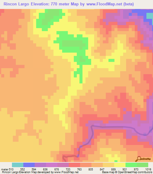 Rincon Largo,Dominican Republic Elevation Map