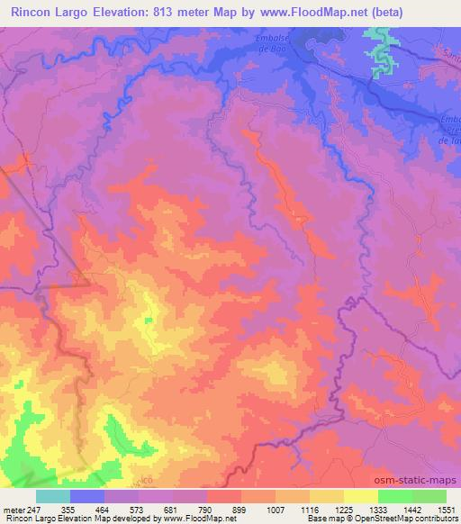 Rincon Largo,Dominican Republic Elevation Map