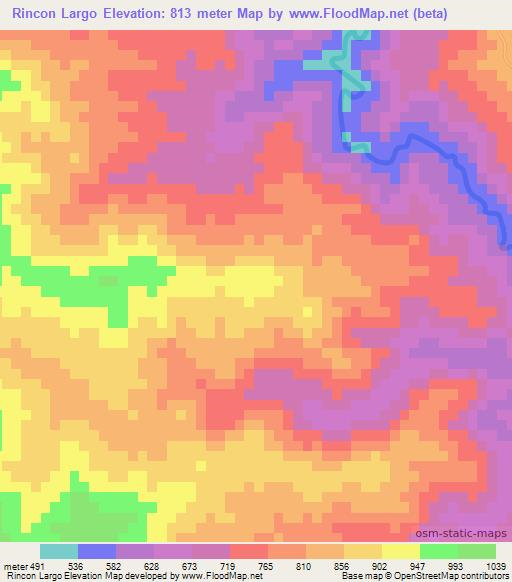 Rincon Largo,Dominican Republic Elevation Map