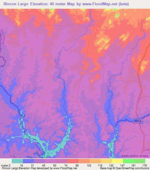 Rincon Largo,Dominican Republic Elevation Map