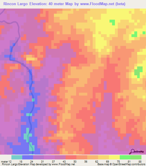 Rincon Largo,Dominican Republic Elevation Map