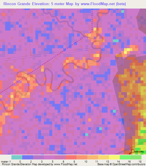 Rincon Grande,Dominican Republic Elevation Map