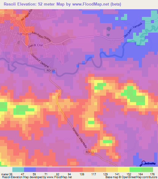 Resoli,Dominican Republic Elevation Map