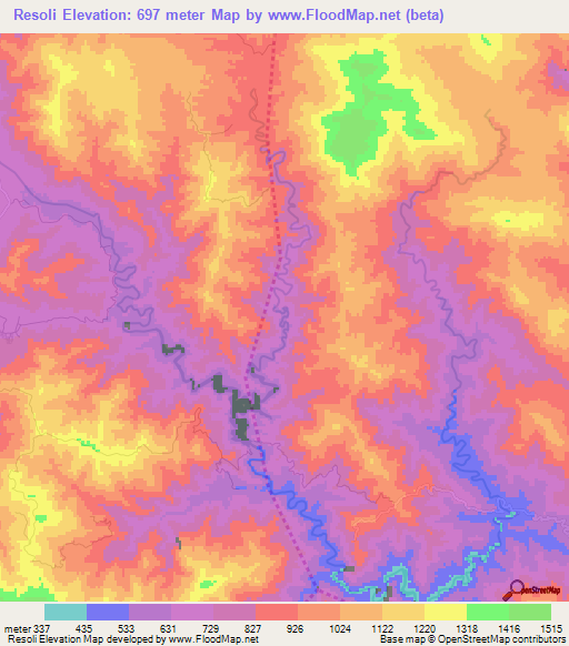 Resoli,Dominican Republic Elevation Map