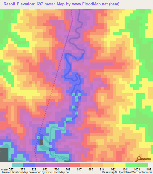 Resoli,Dominican Republic Elevation Map