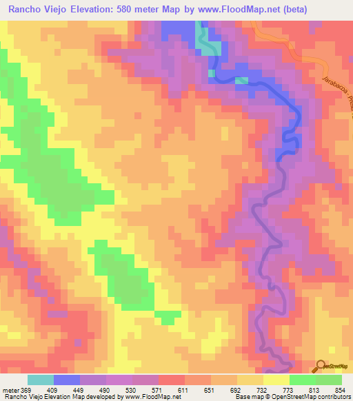 Rancho Viejo,Dominican Republic Elevation Map