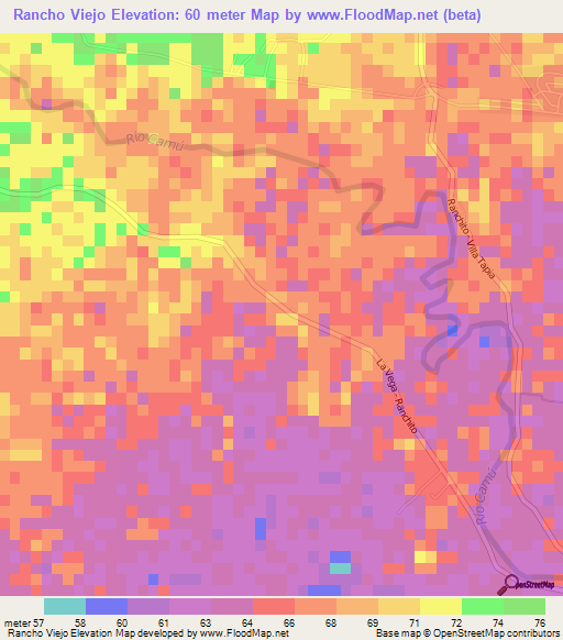 Rancho Viejo,Dominican Republic Elevation Map