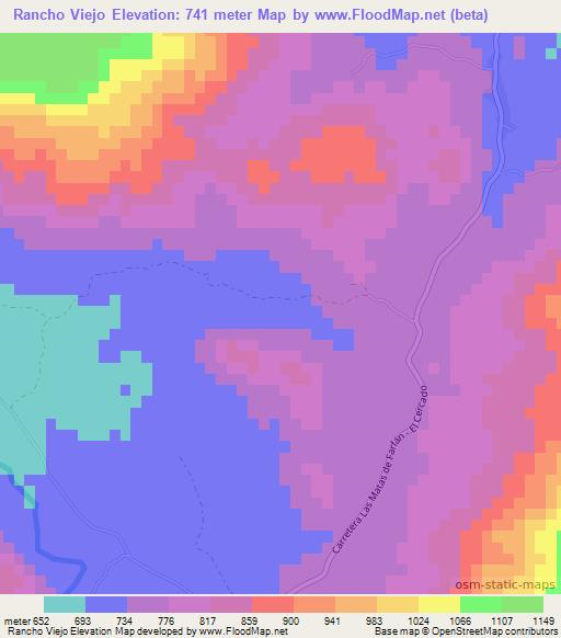 Rancho Viejo,Dominican Republic Elevation Map