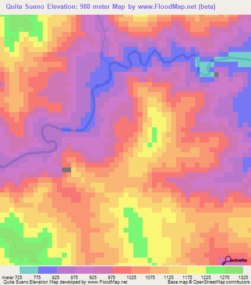 Quita Sueno,Dominican Republic Elevation Map