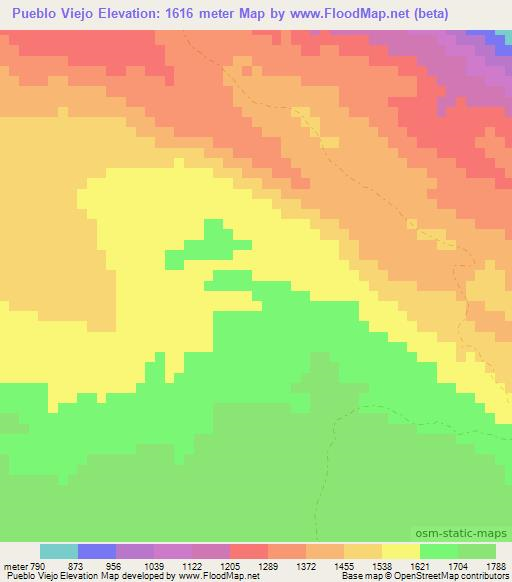 Pueblo Viejo,Dominican Republic Elevation Map