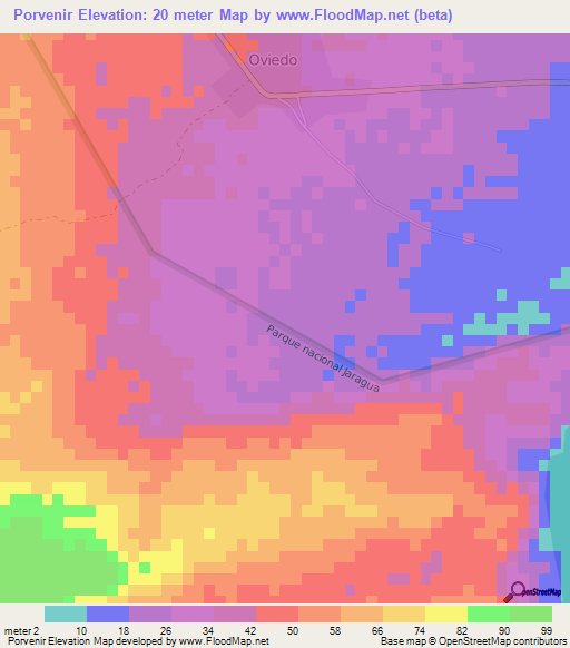 Porvenir,Dominican Republic Elevation Map