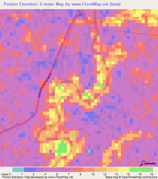 Ponton,Dominican Republic Elevation Map